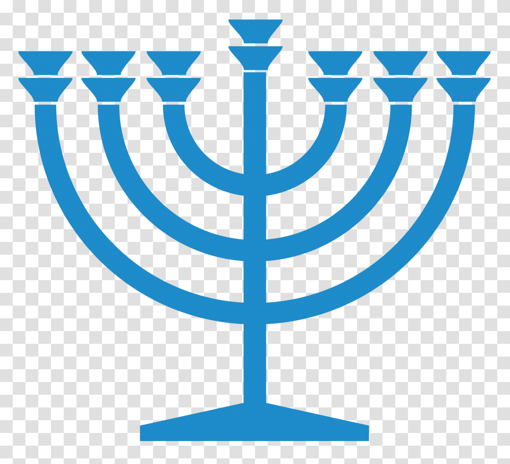 Menorah Blue, Cross, Railing, Lighting Transparent Png