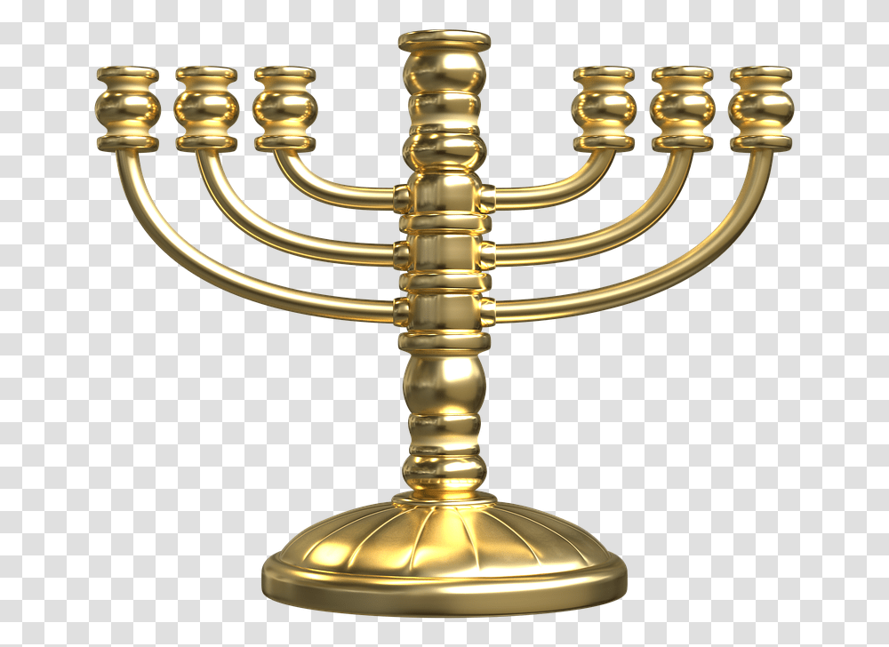 Menorah Candleholder Religion Candelabra Hanukkah Candelabro Religioso, Chandelier, Lamp, Gold, Trophy Transparent Png