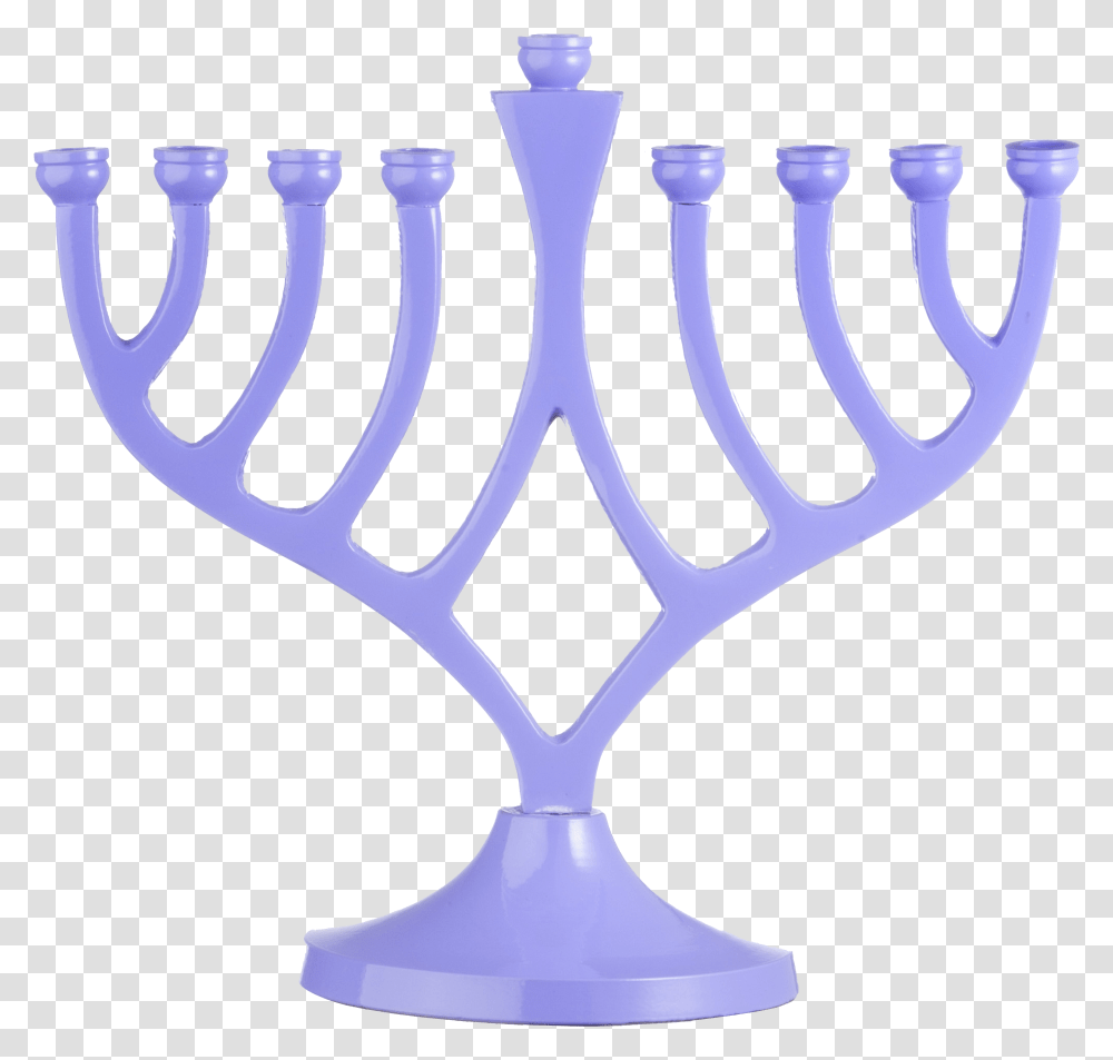 Menorah Purple Hanukkah, Crystal, Lighting, Chandelier, Lamp Transparent Png