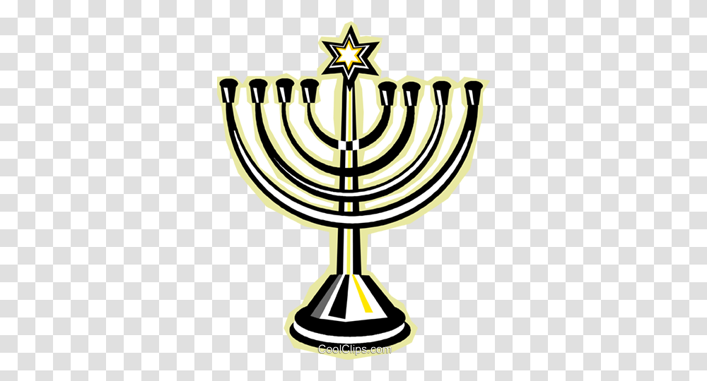 Menorah Royalty Free Vector Clip Art Illustration, Emblem, Lamp, Weapon Transparent Png