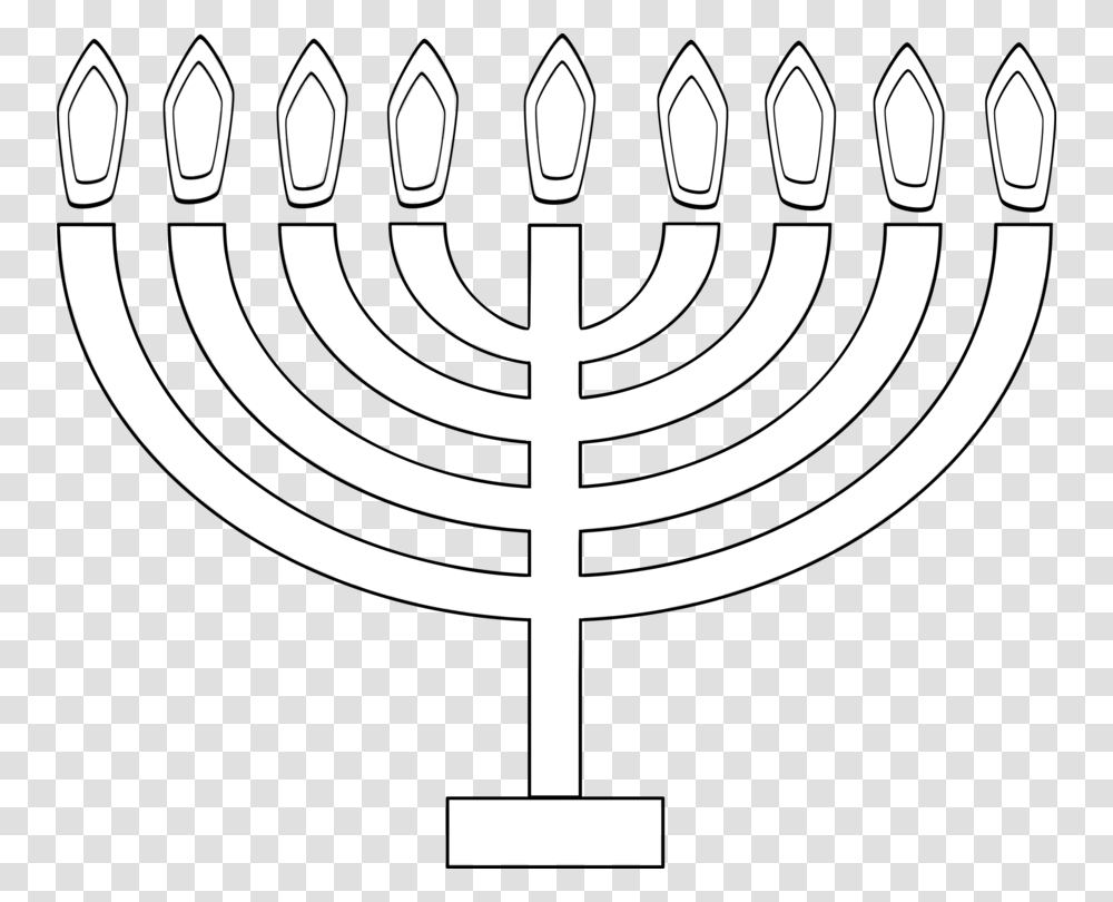Menorahcandle Holderhanukkah Hanukkah Clip Art Black And White, Rug, Maze, Labyrinth Transparent Png