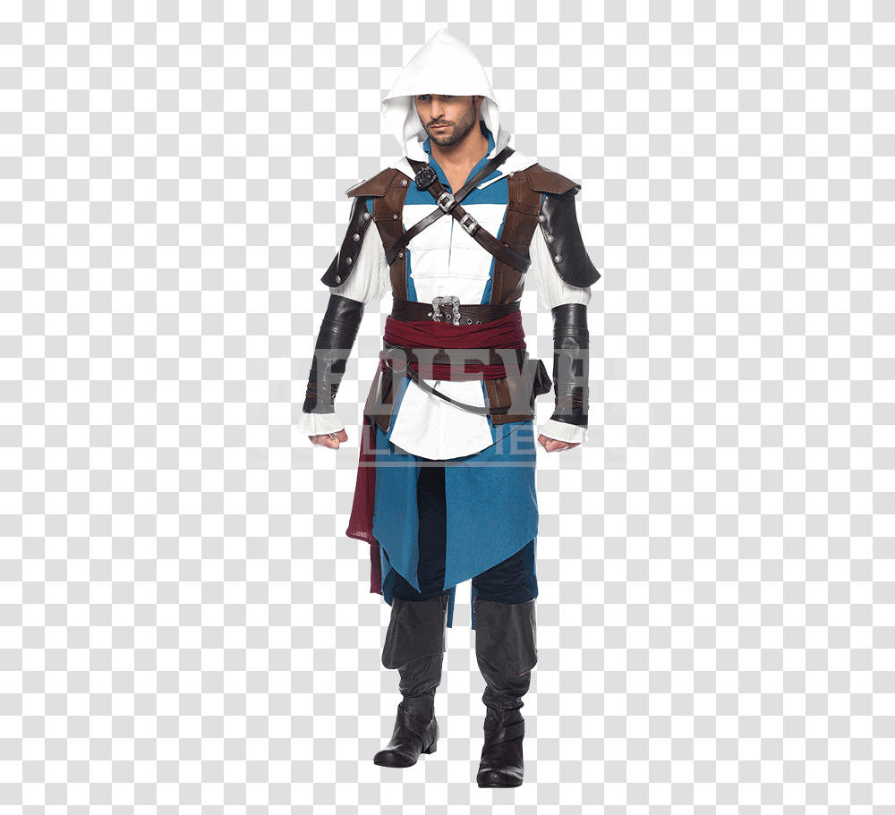 Mens Assassins Creed Edward Costume Assassins Creed Costume, Person, Long Sleeve, Ninja Transparent Png