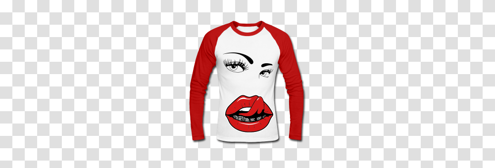 Mens Baseball Tee Lips With Grillz, Sleeve, Apparel, Long Sleeve Transparent Png