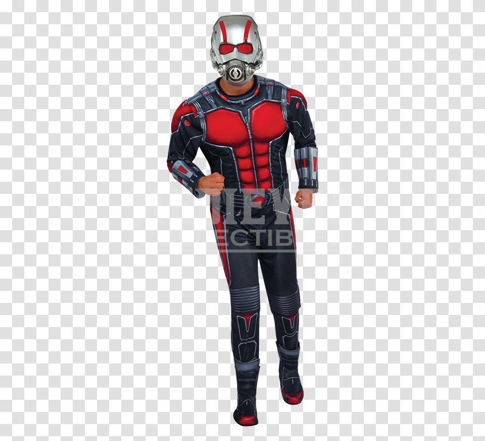 Mens Deluxe Ant Man Costume, Person, Human, Helmet Transparent Png