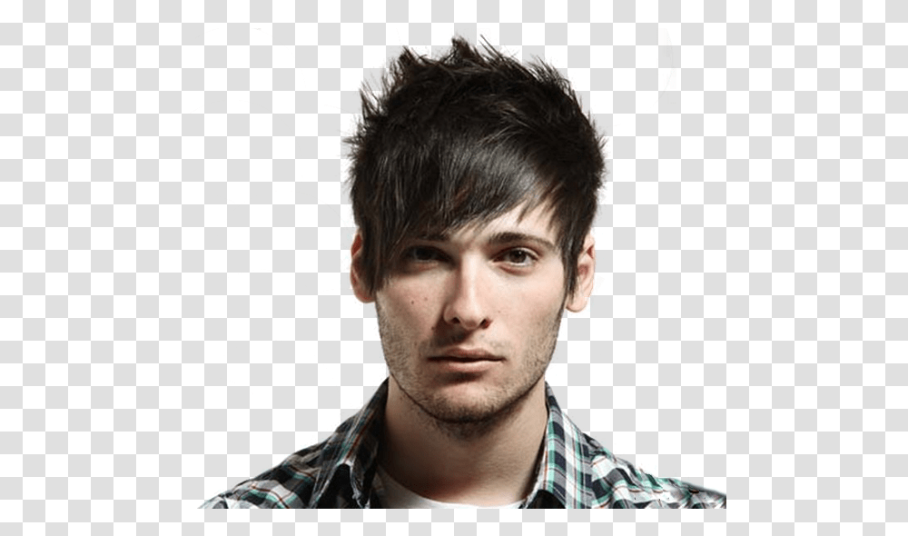 Mens Emo Hair Styles Emo Short Hairstyles For Guys, Person, Face, Man, Photography Transparent Png