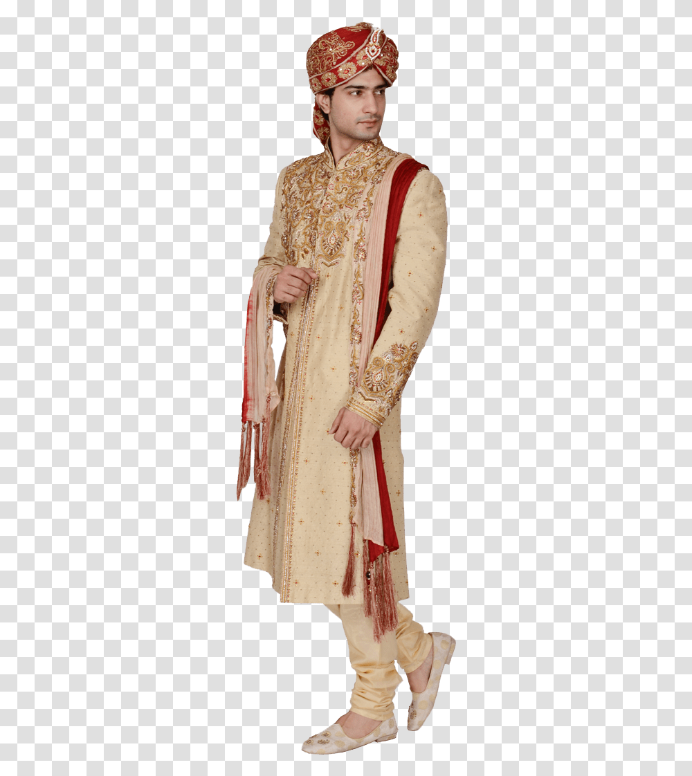 Mens Ethnic Wears For Marriage Costume, Person, Fashion, Sari Transparent Png