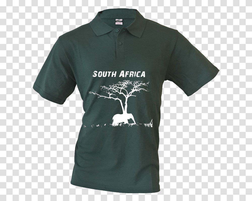 Mens Golf Shirt South Africa Elephant Silhouette Polo Shirt, Apparel, T-Shirt, Sleeve Transparent Png