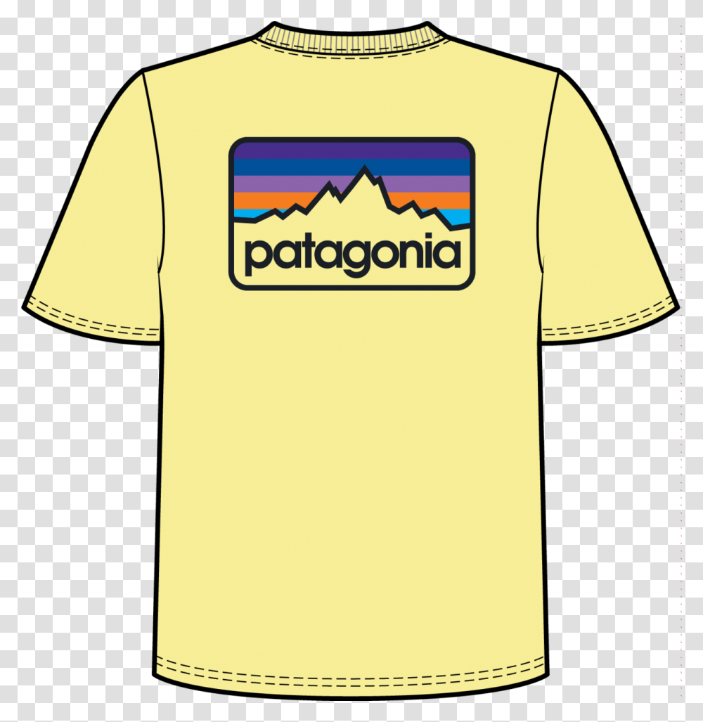 Mens Patagonia Line Logo Tee Active Shirt, Apparel, T-Shirt, Jersey Transparent Png