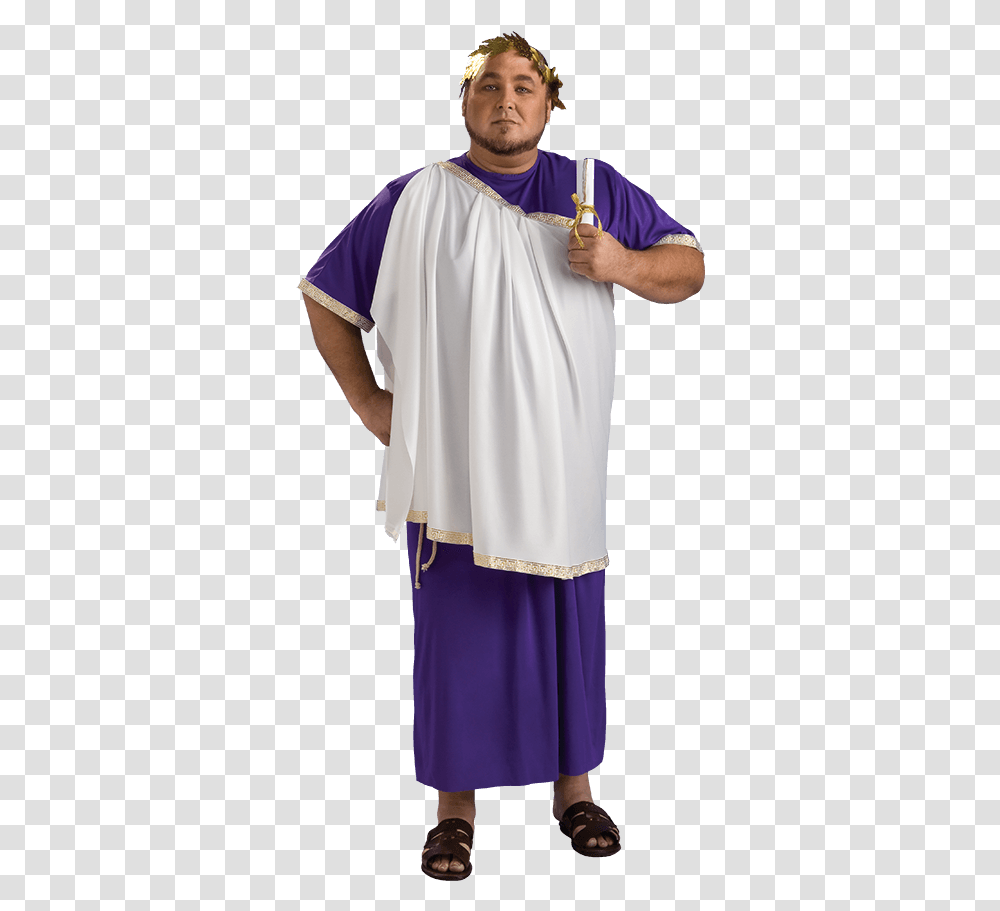 Mens Plus Size Julius Caesar Costume Julius Caesar, Shirt, Person, Skirt Transparent Png