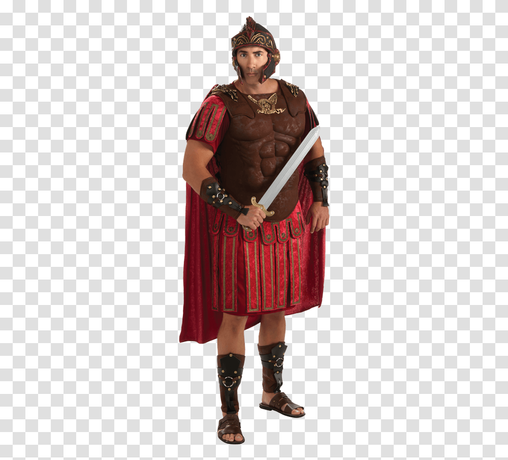 Mens Roman Centurion Costume Roman Centurion, Person, Sword, Blade Transparent Png