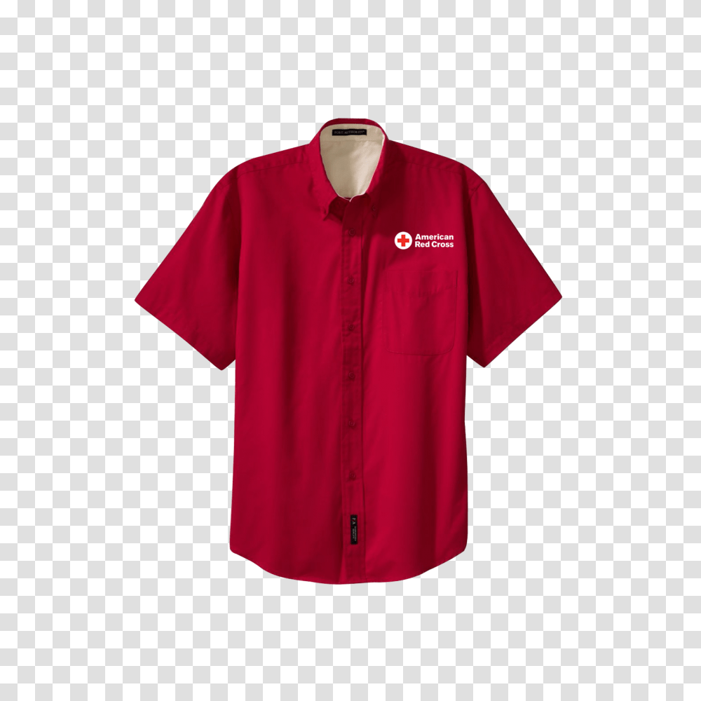 Mens Short Sleeve Button Down Oxford Shirt Red Cross Store, Apparel, Maroon, Home Decor Transparent Png