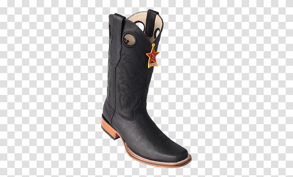 Mens Square Toe Boots Black, Apparel, Footwear, Cowboy Boot Transparent Png