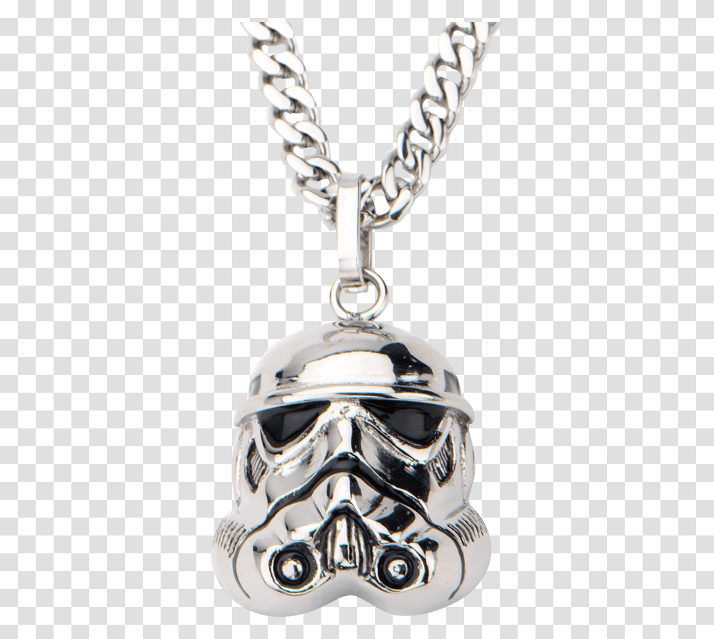 Mens Stainless Steel 3d Stormtrooper Helmet Necklace Locket, Apparel, Pendant, Person Transparent Png