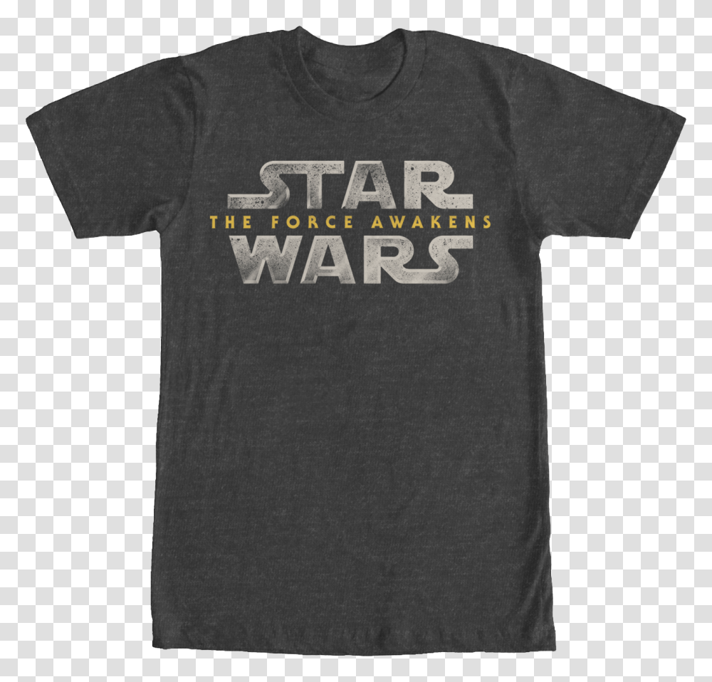 Mens Star Wars Force Awakens Logo T Shirt Star Wars Themed School Shirts, Apparel, T-Shirt Transparent Png