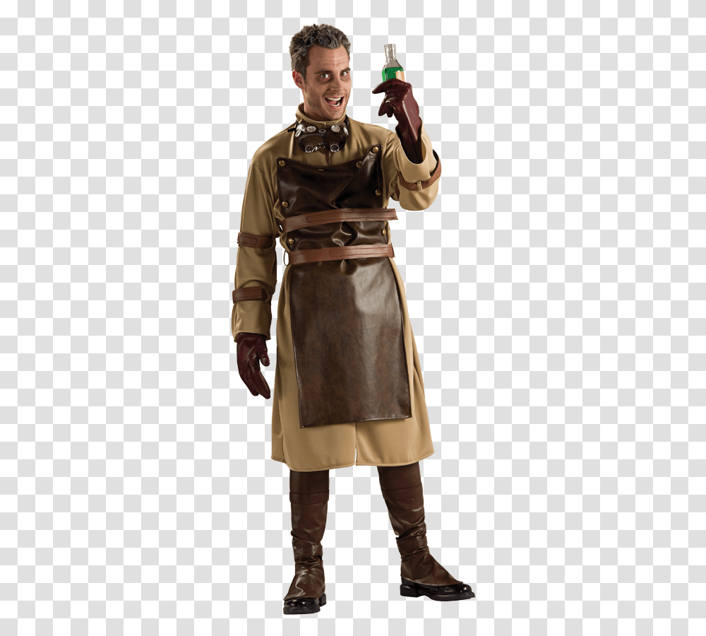 Mens Steampunk Scientist Costume, Apparel, Overcoat, Trench Coat Transparent Png