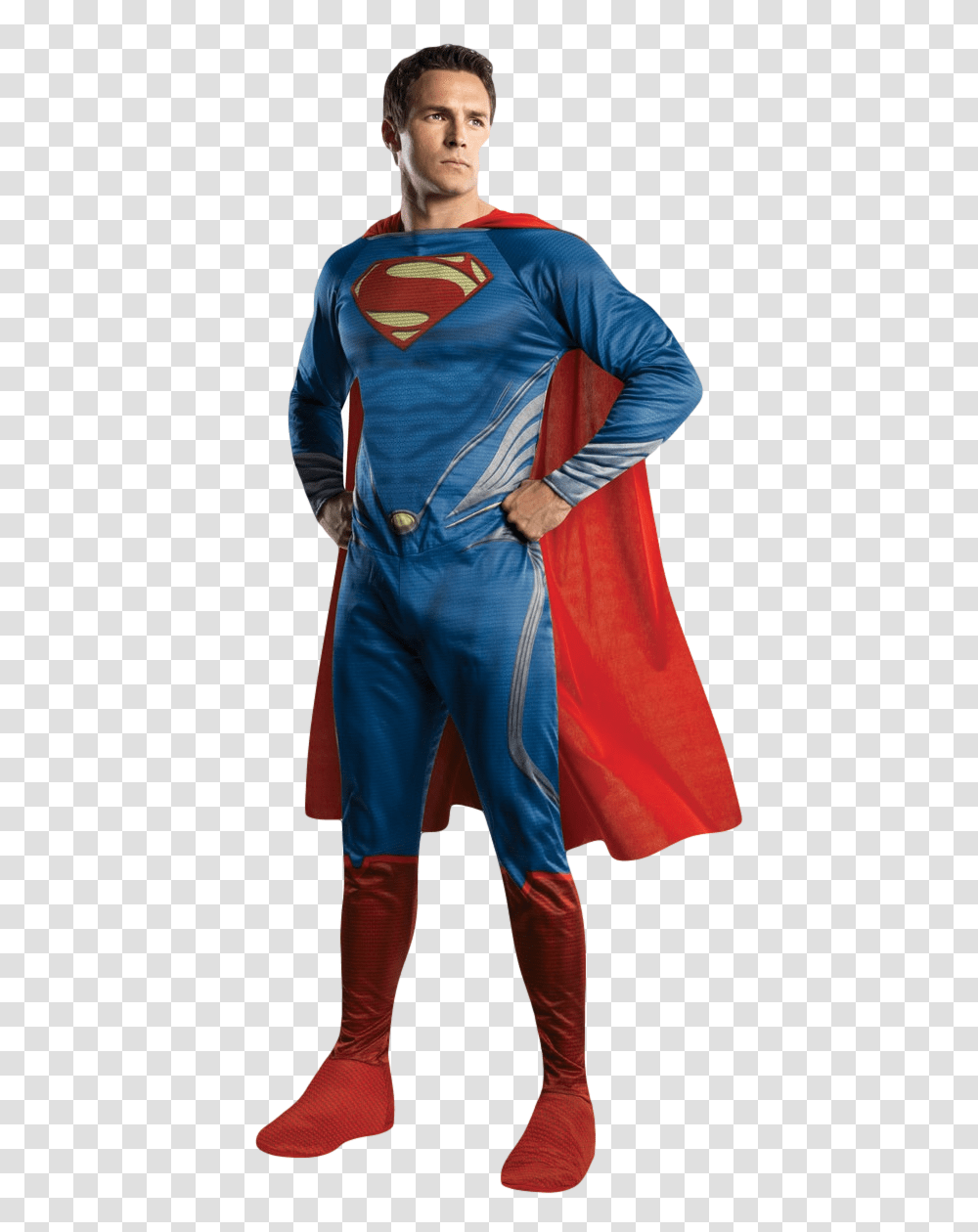 Mens Superman Man Of Steel Fancy Dress Costume, Person, Cape, Fashion Transparent Png