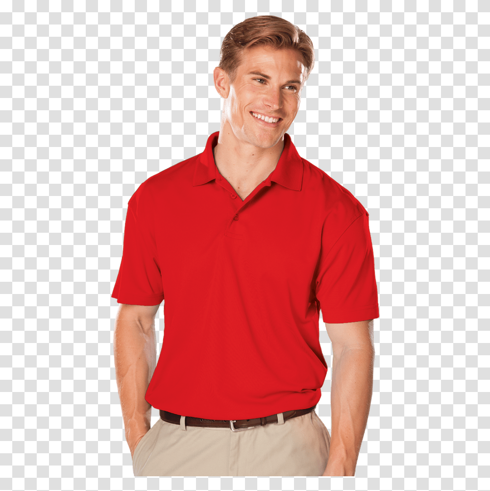 Mens Value Moisture Wicking Ss Polo Shirt, Apparel, Person, Human Transparent Png