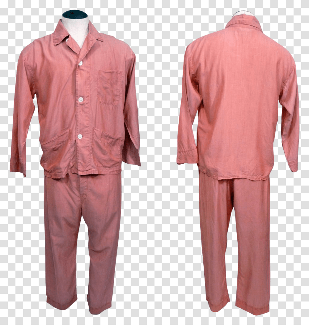 Mens Vintage 50s Silk Pajamas Solid, Clothing, Apparel, Shirt, Person Transparent Png