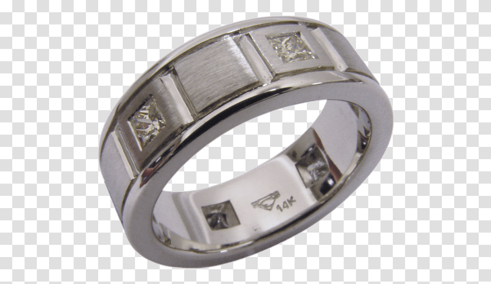 Mens Wedding Ring With Princess Cut Diamonds, Jewelry, Accessories, Accessory, Silver Transparent Png
