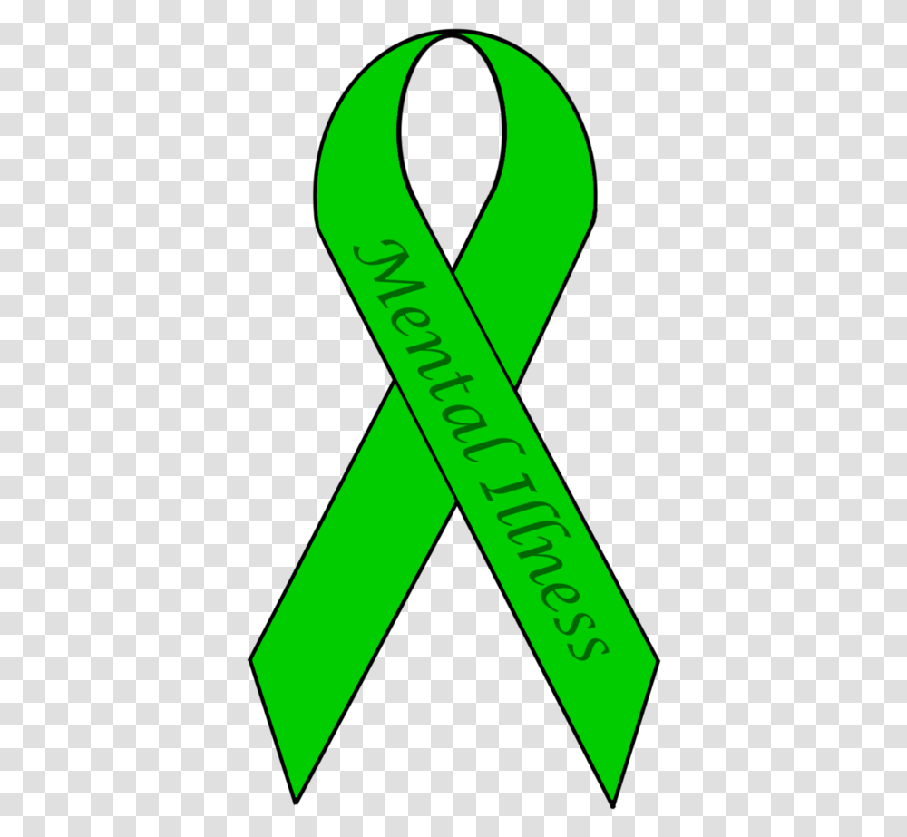 Mental Health Awareness Ribbon Colors Mental Illness Awareness Ribbon, Word, Sash Transparent Png