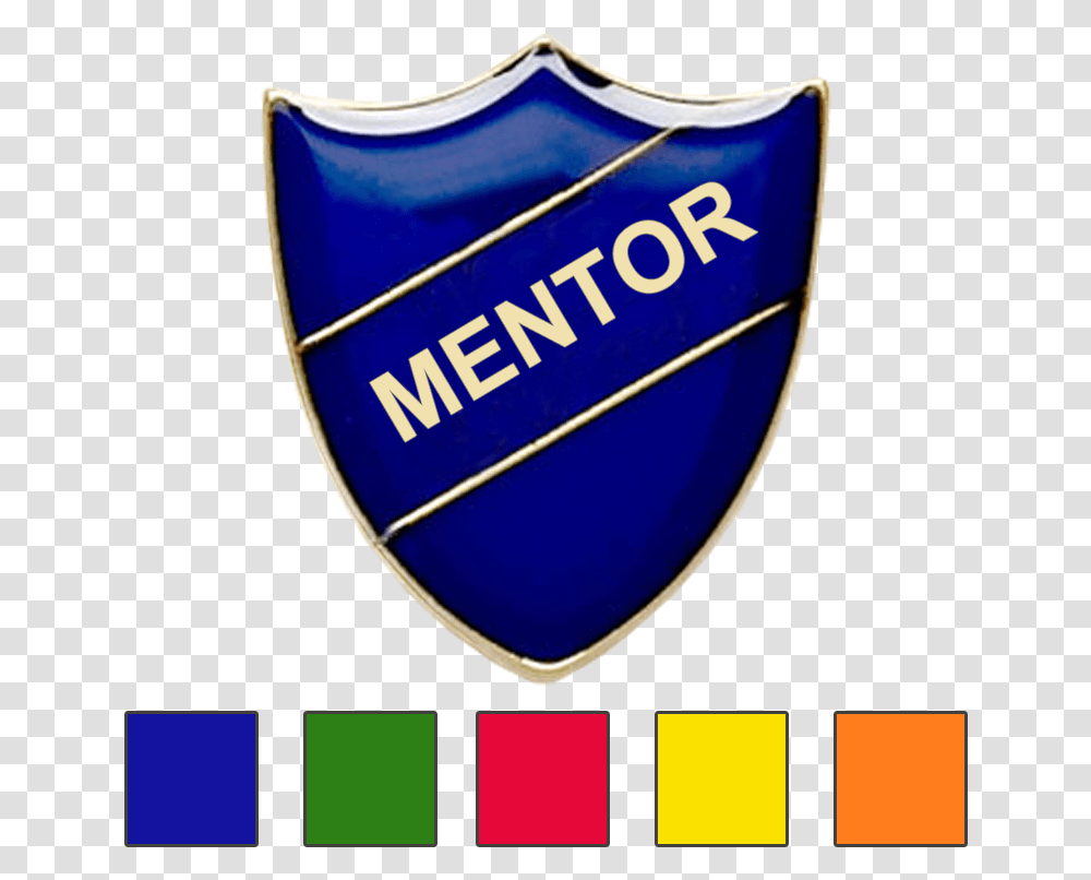 Mentor Shield School Badge, Logo, Trademark, Armor Transparent Png