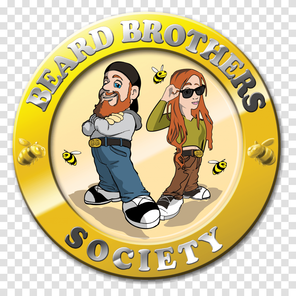 Menu Beard Brothers Society, Logo, Person, Badge Transparent Png