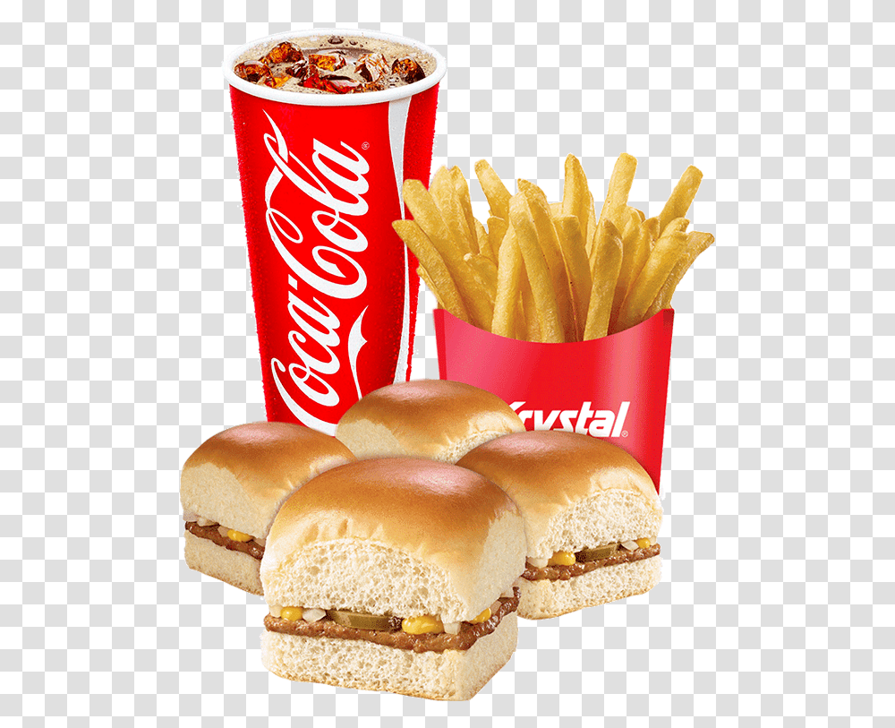 Menu Coca Cola, Fries, Food, Burger, Bread Transparent Png