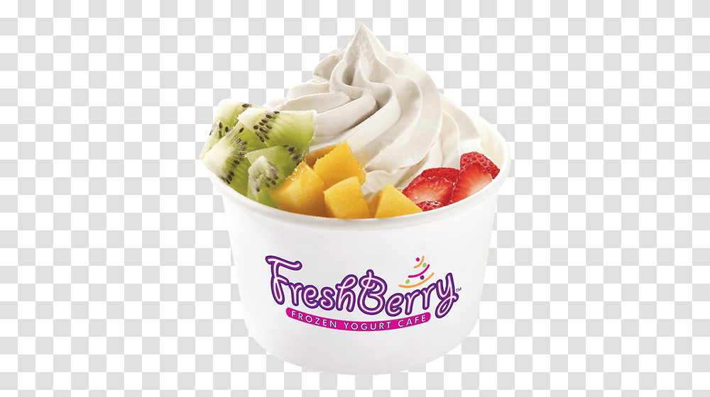 Menu Freshberry, Dessert, Food, Yogurt, Plant Transparent Png