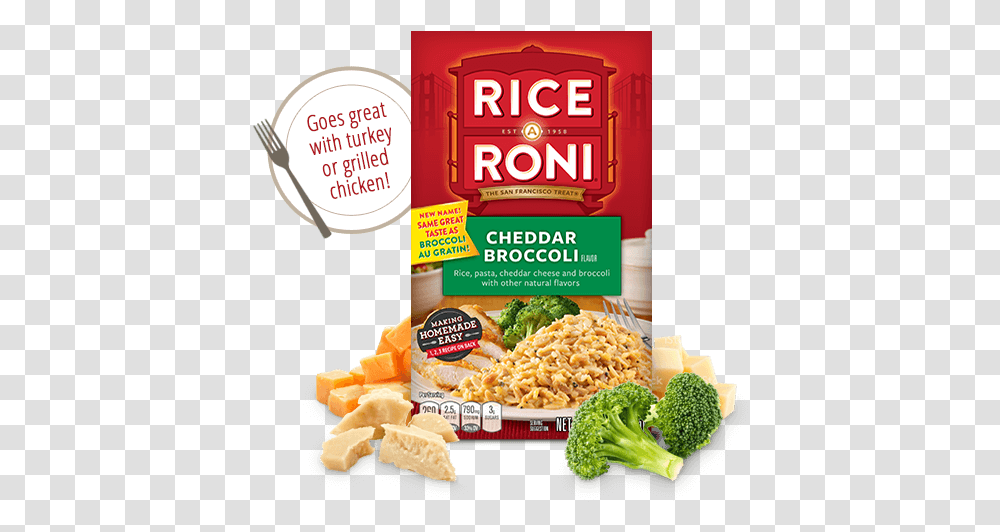 Menu Item Rice A Roni Cheddar Broccoli Rice A Roni Stir Fried Rice, Plant, Food, Burger, Vegetable Transparent Png