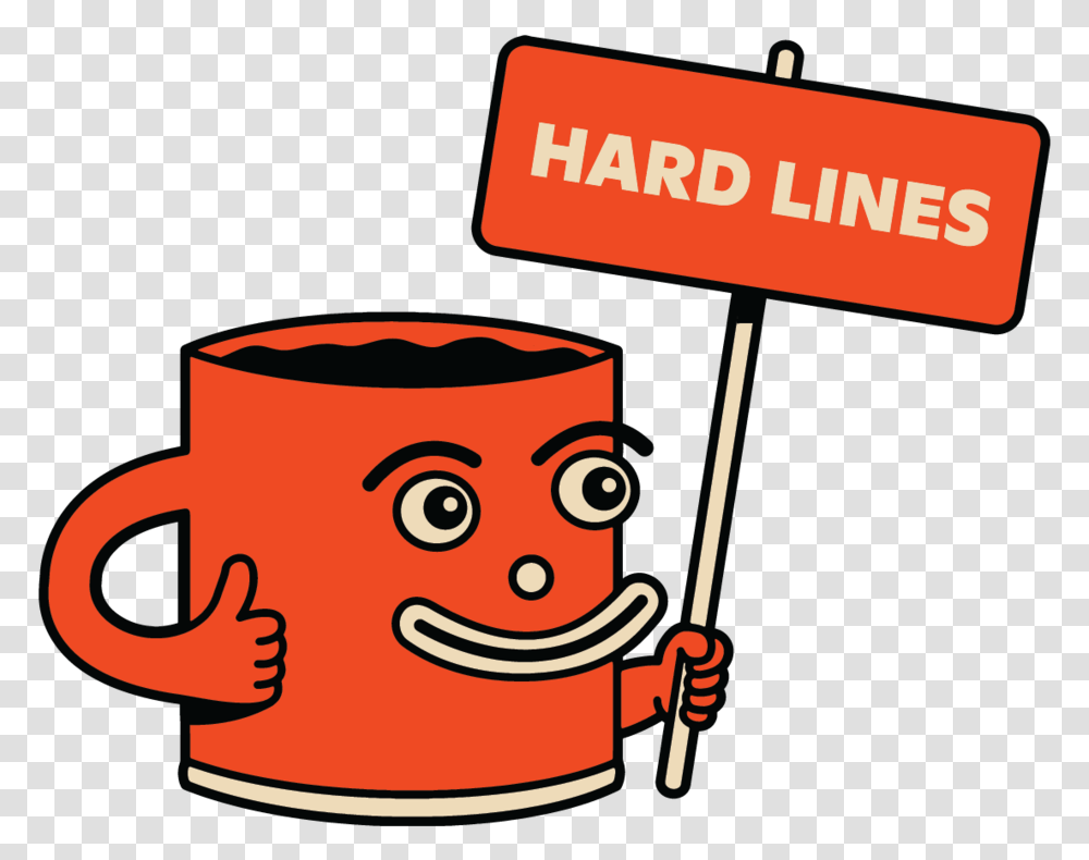 Menu - Hard Lines Coffee Orange Line, Coffee Cup Transparent Png