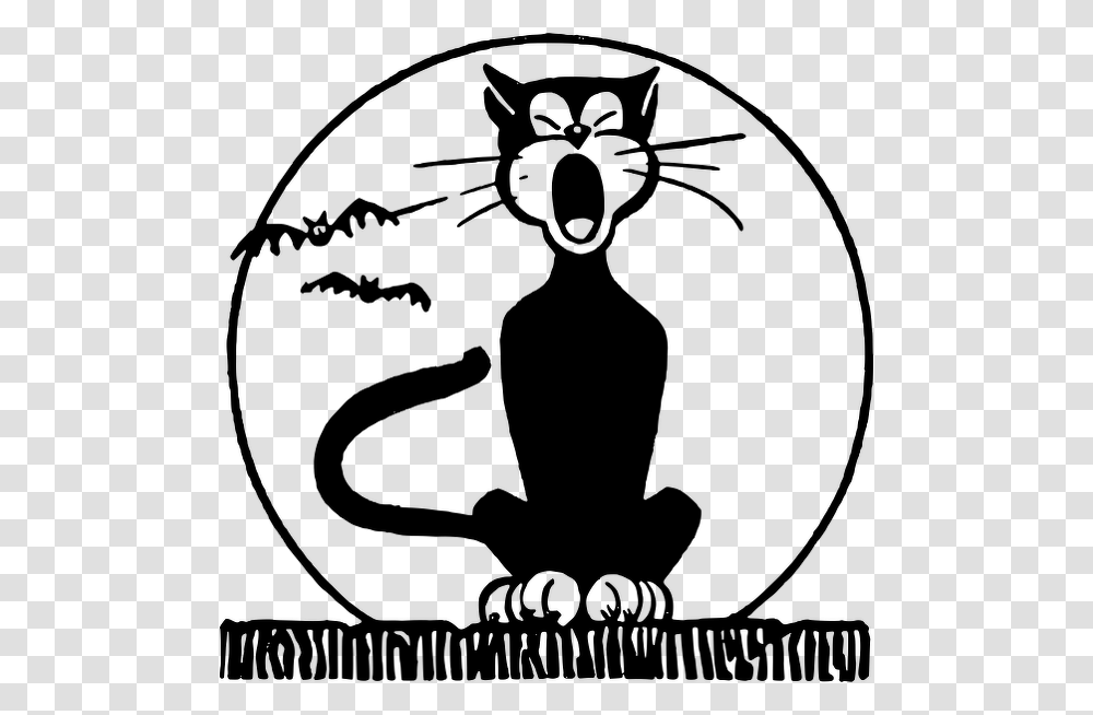 Meow Cat Moon Black Cat Halloween Clipart, Gray, World Of Warcraft Transparent Png