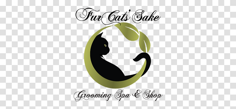 Meow Grooming Spa And Shop Black Cat Logo, Plant, Food, Text, Pet Transparent Png