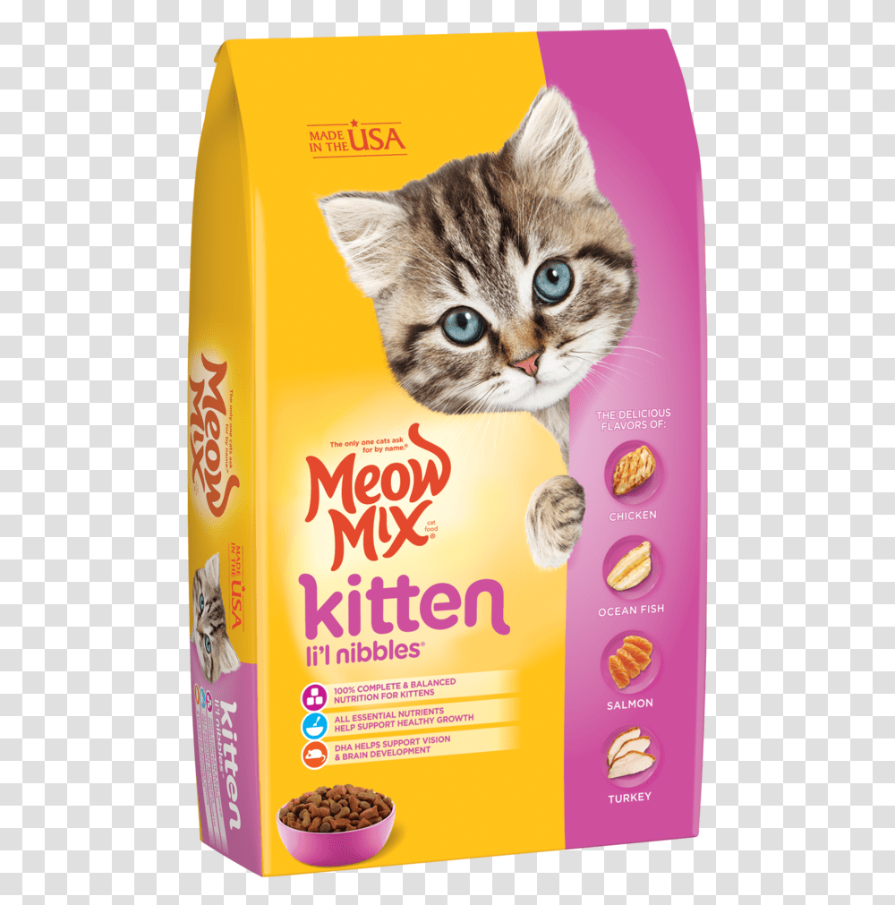 Meow Mix Kitten Food, Cat, Pet, Mammal, Animal Transparent Png
