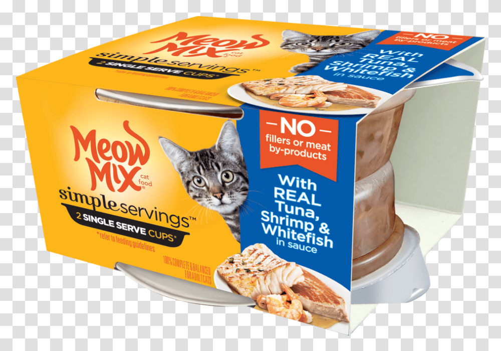 Meow Mix Simple Servings Meow Mix Simple Servings, Cat, Animal, Food, Bird Transparent Png