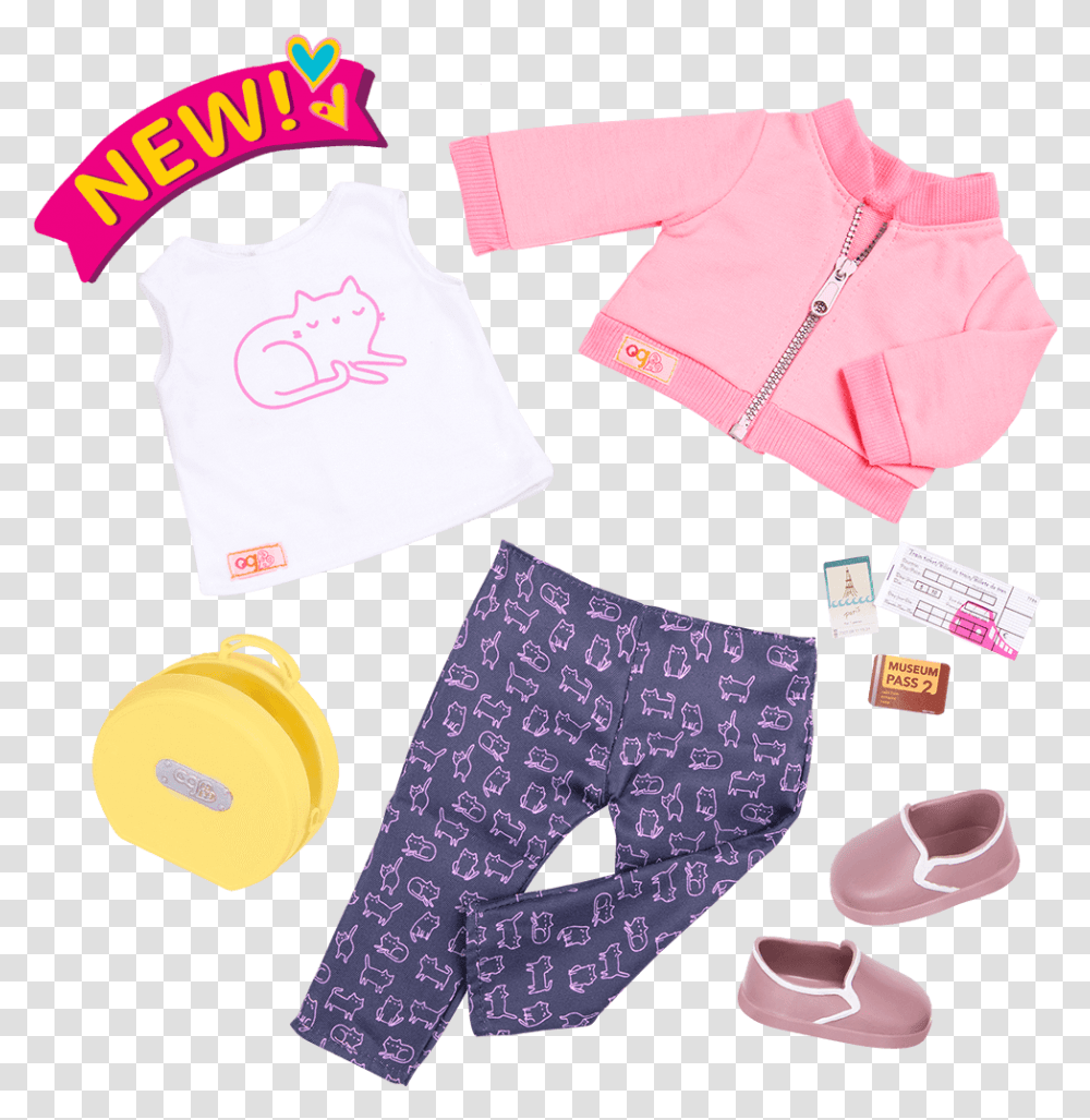Meow On The Move Outfit Our Generation Doll Blonde, Apparel, Cape, Pajamas Transparent Png