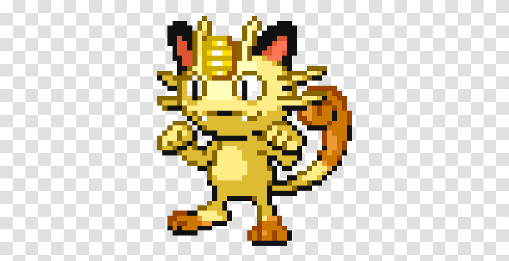 Meowth Pokemon Rare Meowth Pixel Gif, Rug, Pac Man, Super Mario Transparent Png