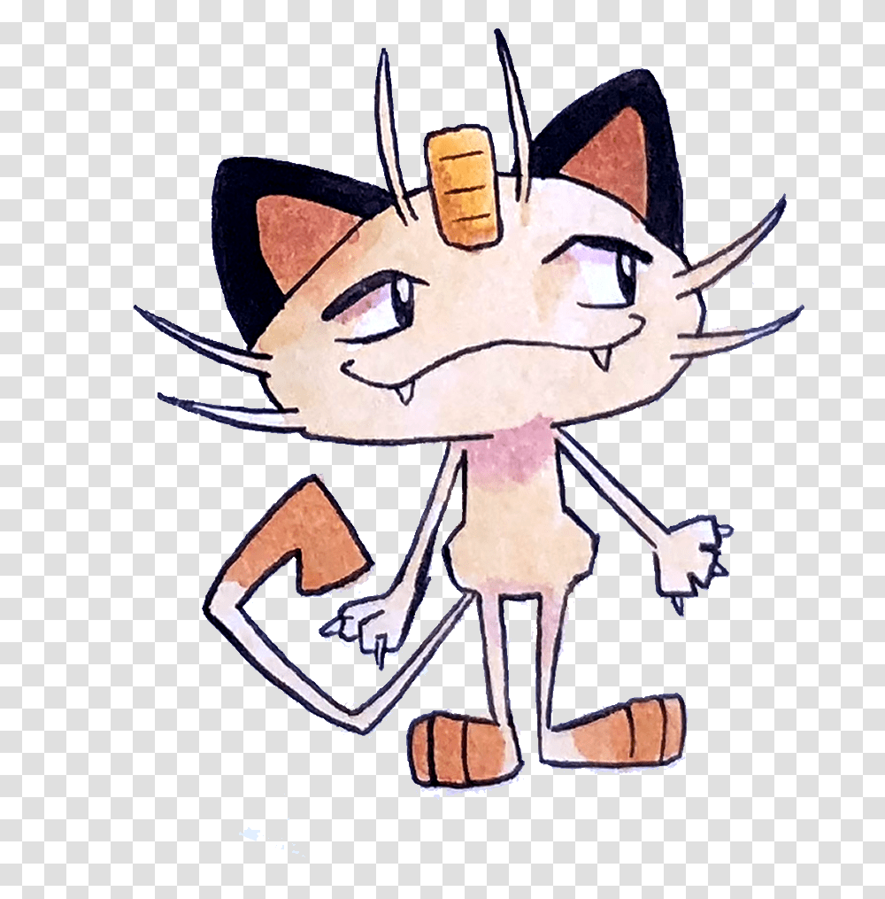 Meowth Print Sold By Abbeyrose Fictional Character, Person, Text, Symbol, Art Transparent Png