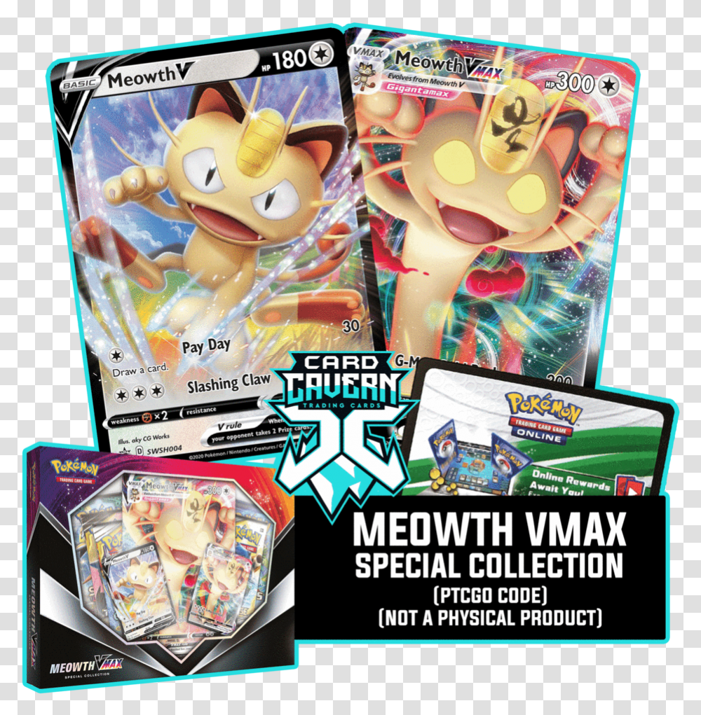 Meowth Vmax Special Collection Ptcgo Code Pokemon V Meowth Vmax, Poster, Advertisement, Flyer, Paper Transparent Png
