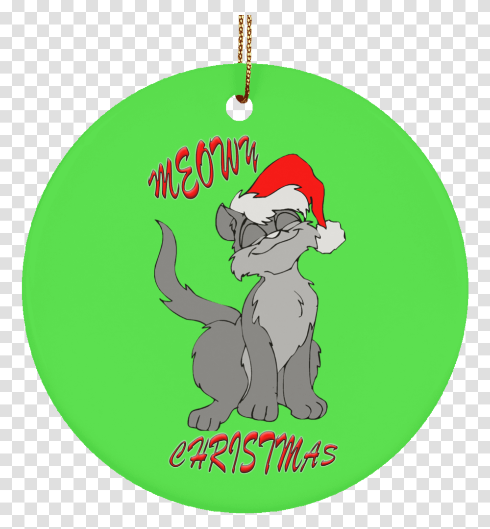 Meowy Christmas Ornament Cartoon, Frisbee, Toy Transparent Png