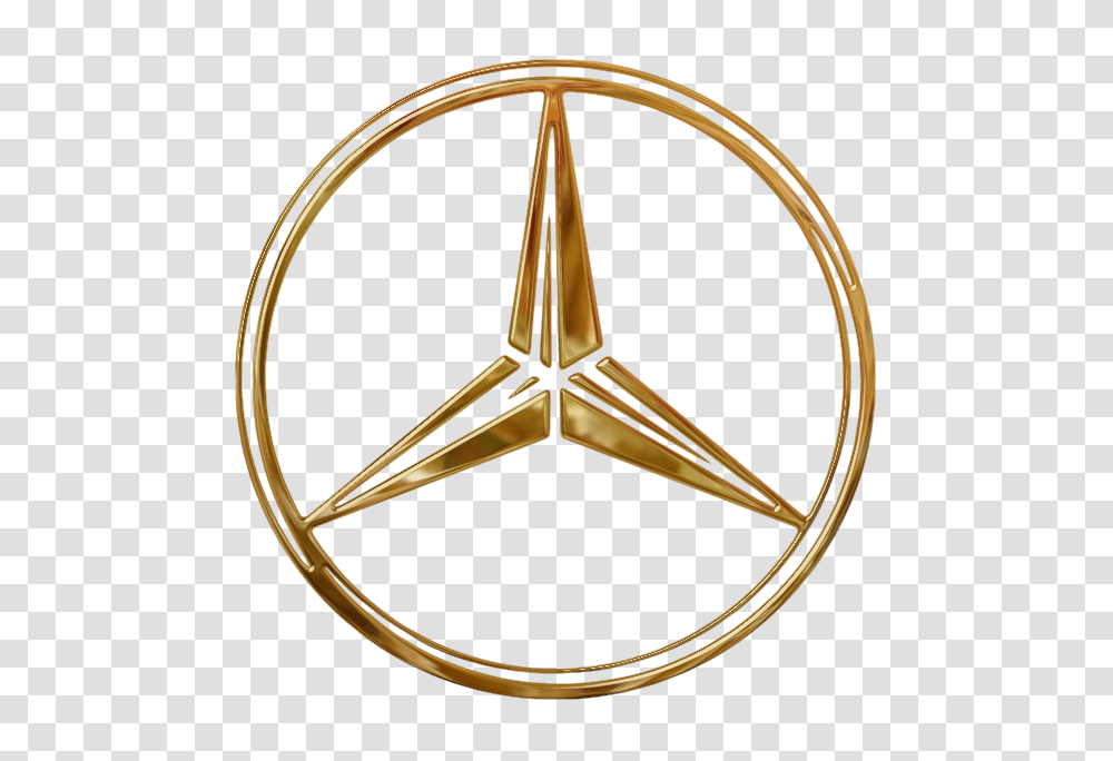 Mercedes Benz Logo 2 Logo Golden Mercedes Benz, Symbol, Trademark, Star Symbol, Bracelet Transparent Png