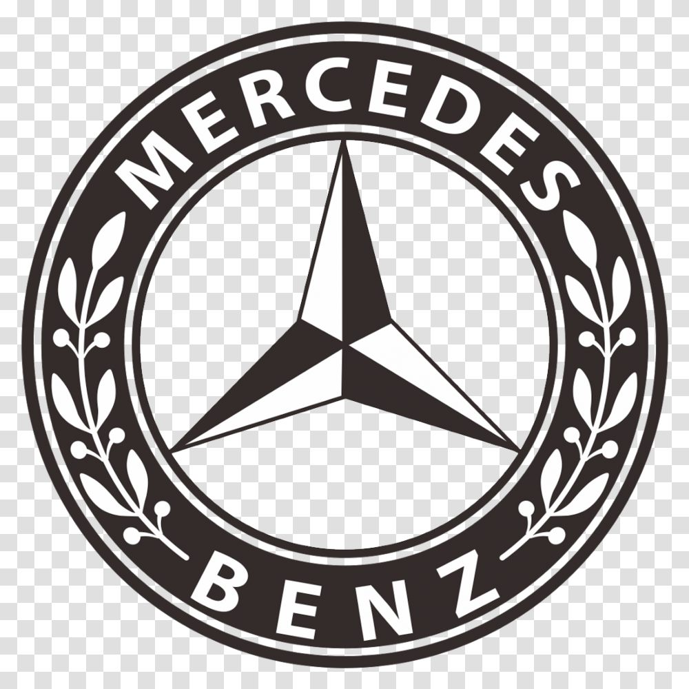 Mercedes Benz Logo Clipart Mercedes Benz Logo Round, Trademark, Emblem Transparent Png