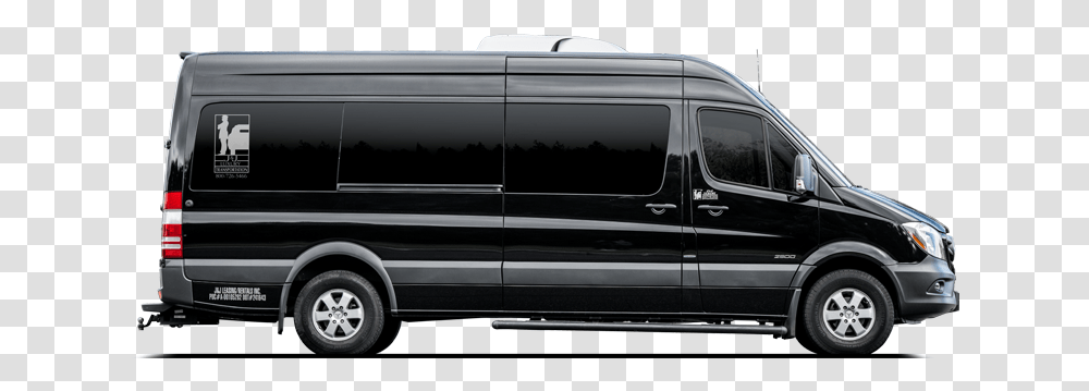 Mercedes Sprinter Sprinter Van Side Black, Vehicle, Transportation, Caravan, Minibus Transparent Png