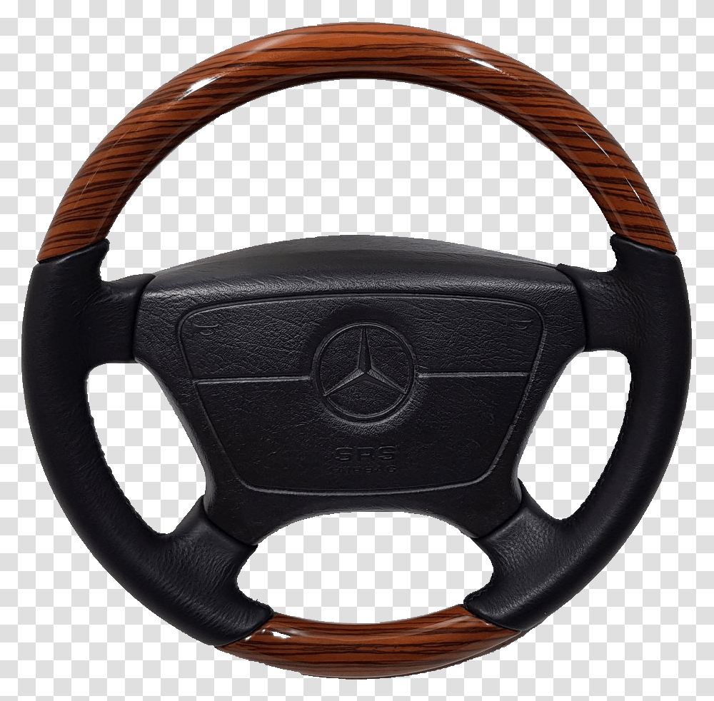 Mercedes Wooden Steering Wheel Car Steering Wheel, Helmet, Apparel Transparent Png