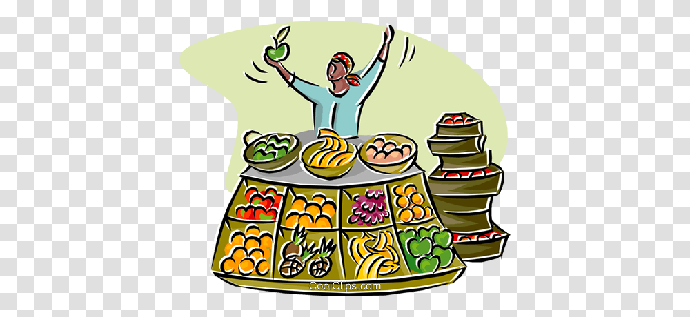 Merchant Selling Fruits And Vegetables Royalty Free Vector Clip, Meal, Food, Helmet Transparent Png