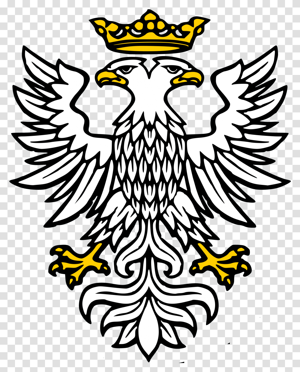 Mercian Eagle Two Headed Heraldic Eagle, Emblem, Bird, Animal Transparent Png