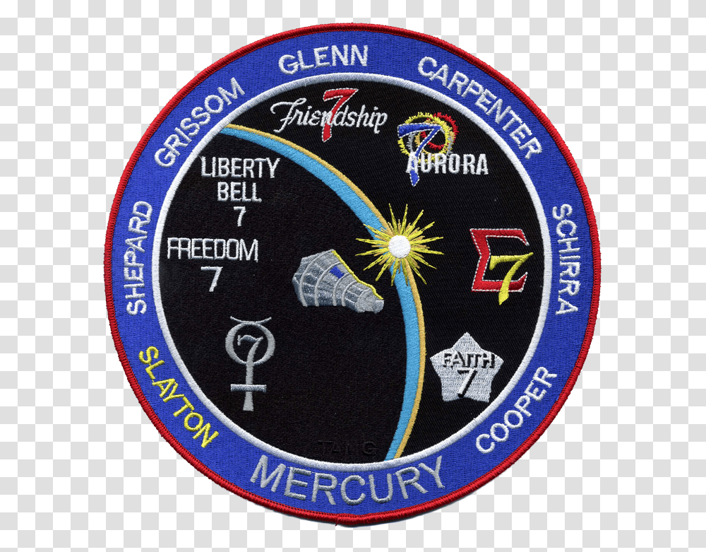 Mercury Commemorative Back Patch Project Mercury, Logo, Trademark, Rug Transparent Png