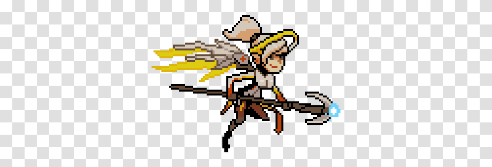 Mercy Joins The Animated Overwatch Mercy Pixel Spray, Watercraft, Vehicle, Transportation Transparent Png
