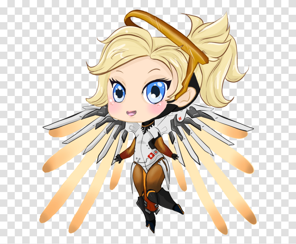 Mercy Mercy From Overwatch How To Draw Easy, Comics, Book, Manga Transparent Png