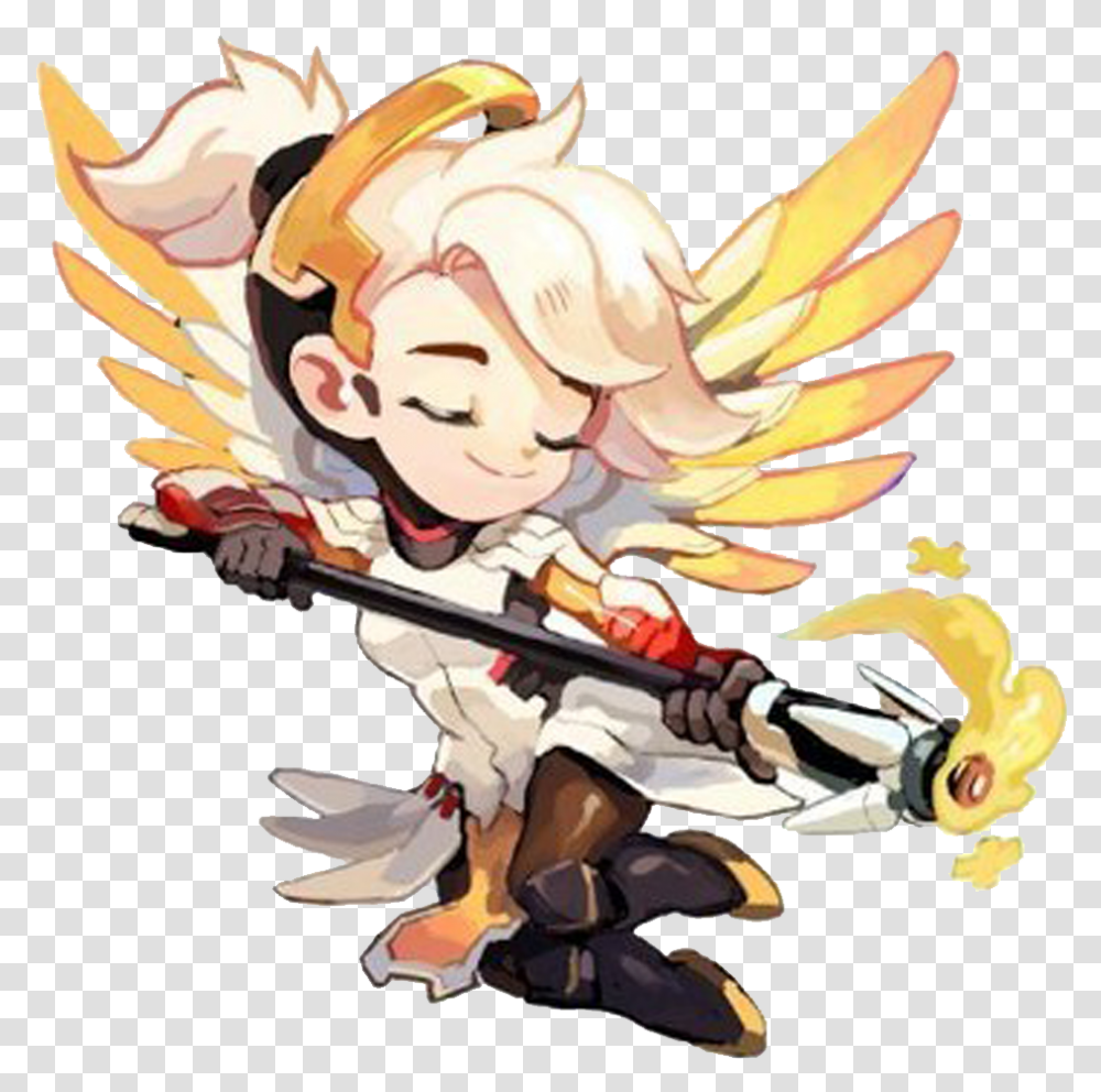 Mercy Overwatch Chibi, Cupid, Person, Human Transparent Png