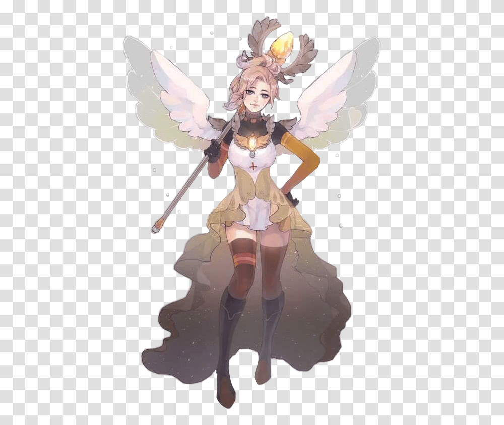 Mercy Overwatch Overwatchmercy Mercyoverwatch Pretty Overwatch Mercy Magical Girl, Angel, Archangel, Person Transparent Png